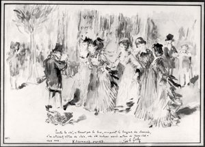 LAssommoir（1876-77）のイラスト、Emile Zola（1840-1902）、453ページ（紙で洗う） 作： Pierre Auguste Renoir